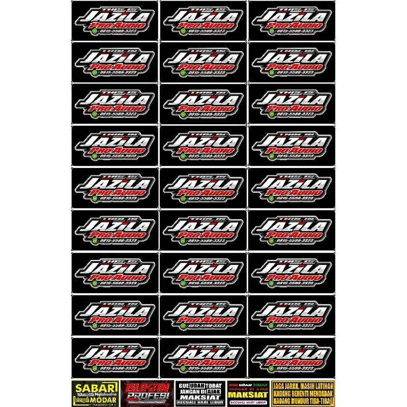 

27 PCS STIKER JAZILA PRO AUDIO | STIKER SOUNDSYSTEM | STIKER SOUND | STIKER SOUND MINIATUR 1 LEMBAR | STIKER VYNIL(ANTI AIR)