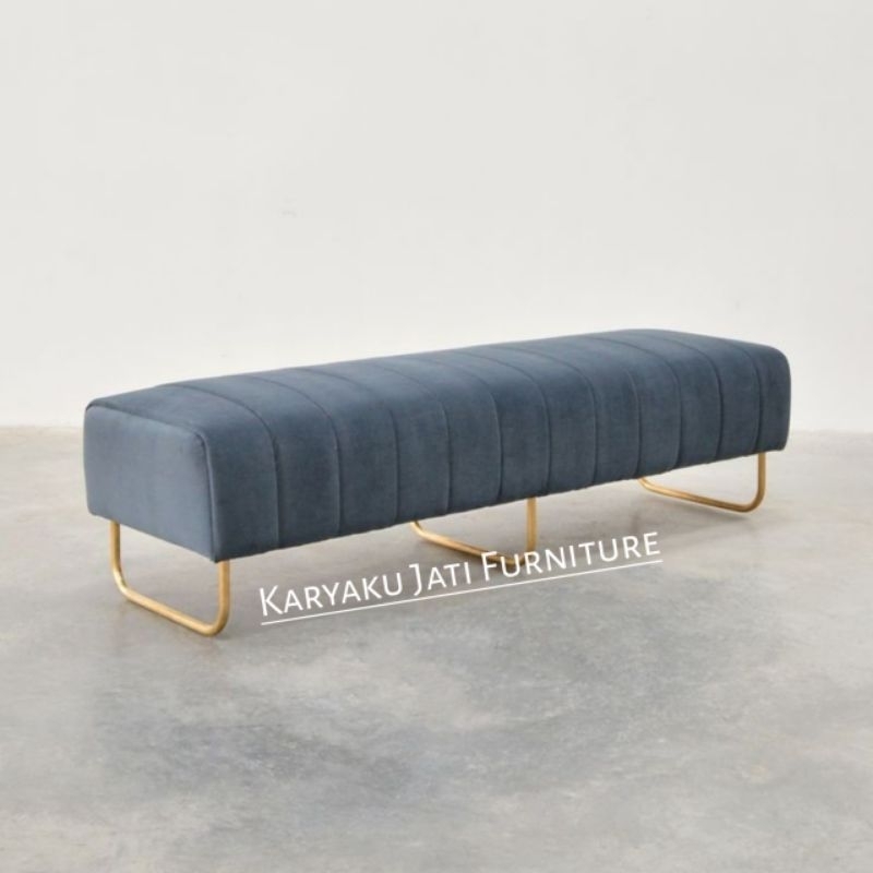 Stool Bench Panjang 120 Kaki Stainless Gold Termurah