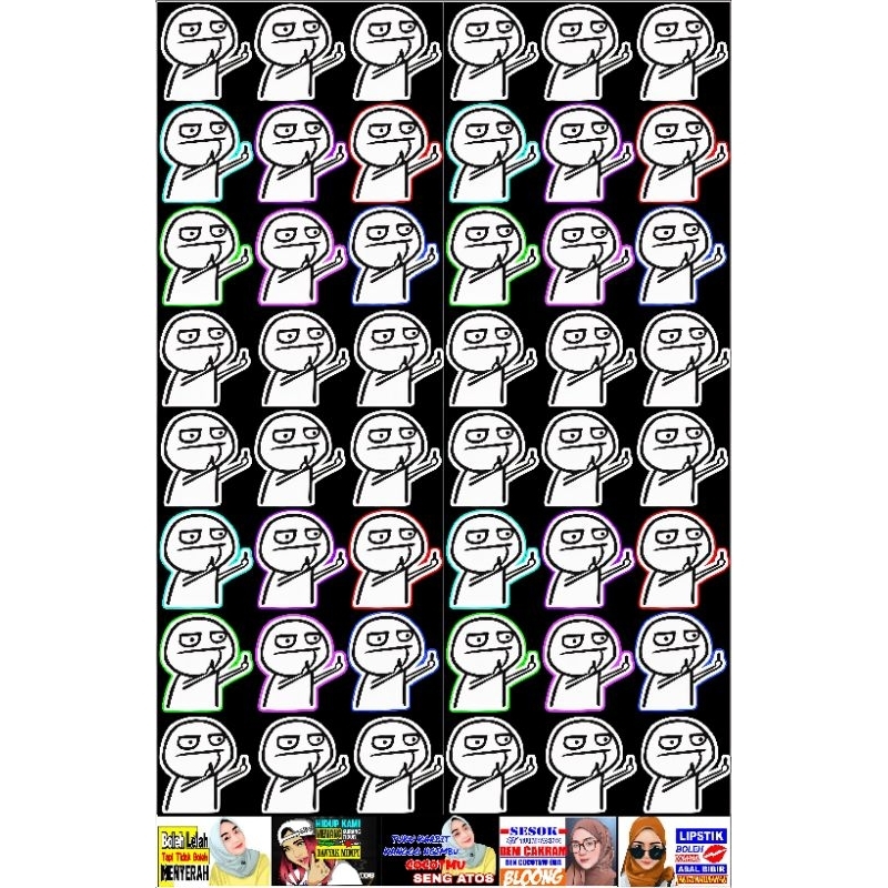 

STIKER F*CK ISI 48 PCS BAHAN ANTI AIR 1 LEMBAR UKURAN 30X45