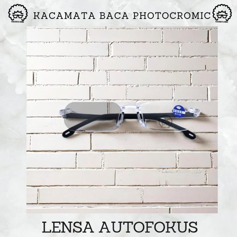 Kacamata Baca Plus Autofokus Photocromic Pria dan Wanita Fotocromic Potocromic Auto Fokus Murah