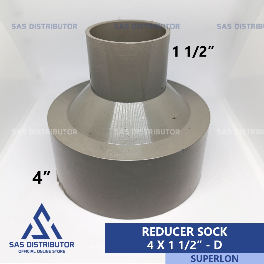 Vlok Sok 4 x 1 1/2" inch PVC Superlon / Reducer Sock 4 x 1 1/2" inch D / Turunan / Verlop 4 x 1,5