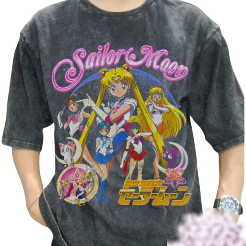 SAILOR MOON ANIME VINTAGE T-SHIRT/SAILOR MOON OVERSIZED TEE/KAOS ANIME SAILOR MOON PREMIUM OVERSIZED
