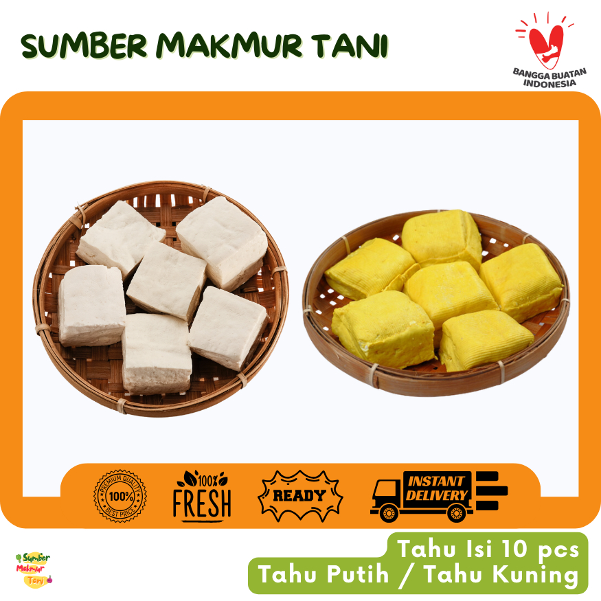 

[KIRIM INSTAN] Tahu Putih / Tahu Kuning 1 Bungkus - Lembut, Segar, Berkualitas