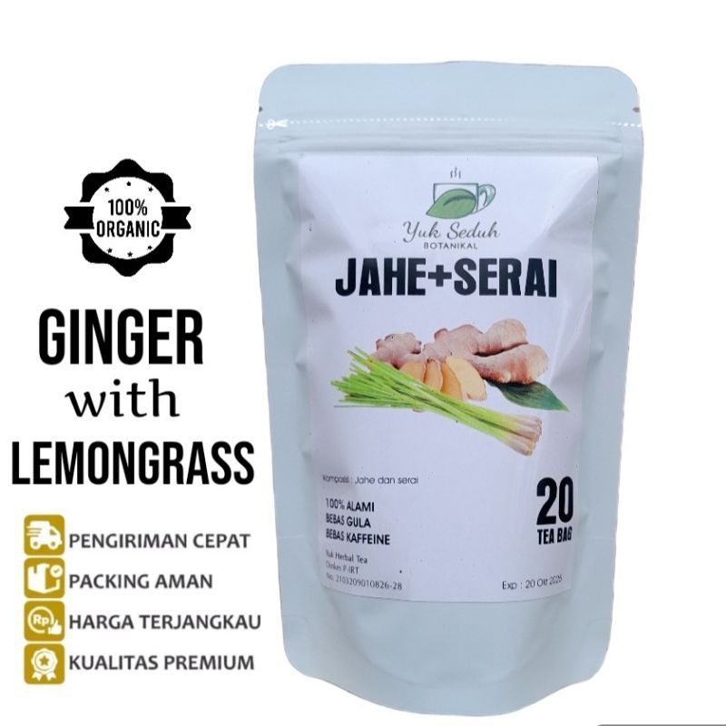 

Teh Jahe dan Serai / Ginger with Lemongrass Tea / Isi 20 Tea Bag