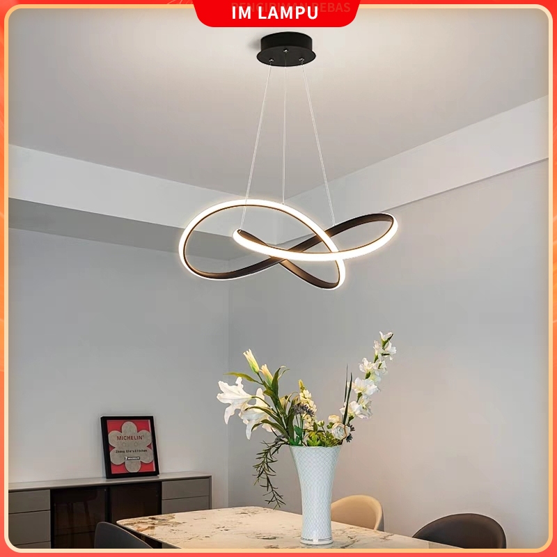(Remote)Ruang tamu sederhana modern lampu gantung kecil LED ruang makan/lampu gantung kamar tidur