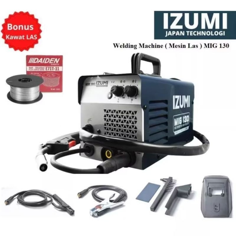 MESIN LAS LISTRIK IZUMI MIG 130/ TRAFO LAS IZUMI MIG 130 INVENTER WELDING