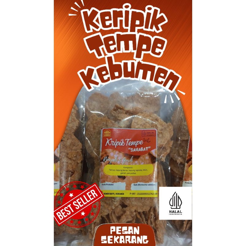 

Keripik Tempe Kebumen 225gr