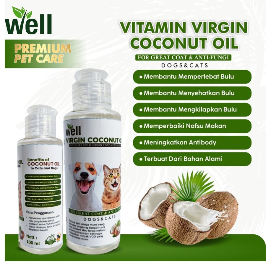 Virgin Coconut Oil Untuk Kucing dan Anjing Vitamin Perawatan Kesehatan Hewan Minyak Virgin Coconut O