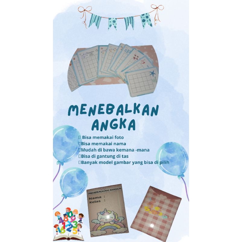 

Flas Card menebalkan angka dari angka 1-10