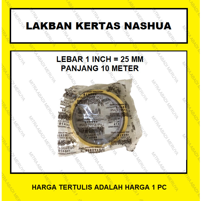 Masking Tape Lakban Kertas 1 inch 24 mm Lakban NASHUA