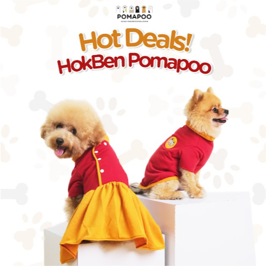 POMAPOO - Hokben Dress Baju Kucing Baju Anjing