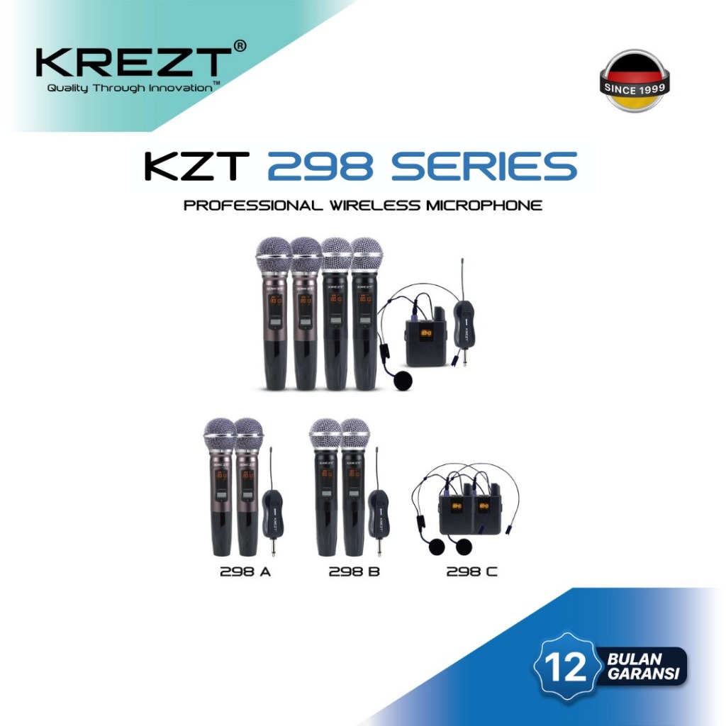 KREZT KZT-298 Wireless Microphone UHF