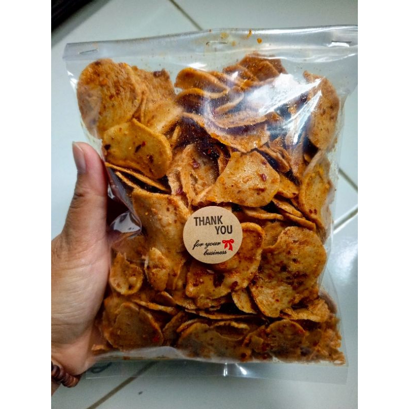 

Keripik Basreng pedas kemasan 1 kg