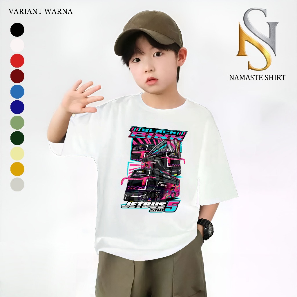 NAMASTESHIRT - Kaos Anak Pria Wanita -Kaos Anak PINK JET BUS - [COD] - Kaos Distro - Kaos Termurah -