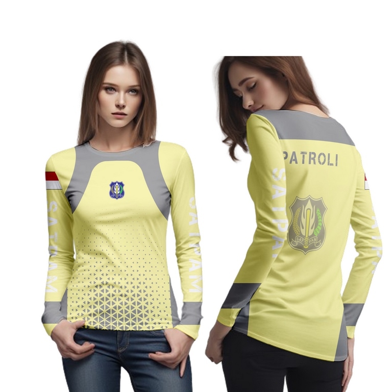 kaos wanita jersey satpam/security sublime terbaru 2025