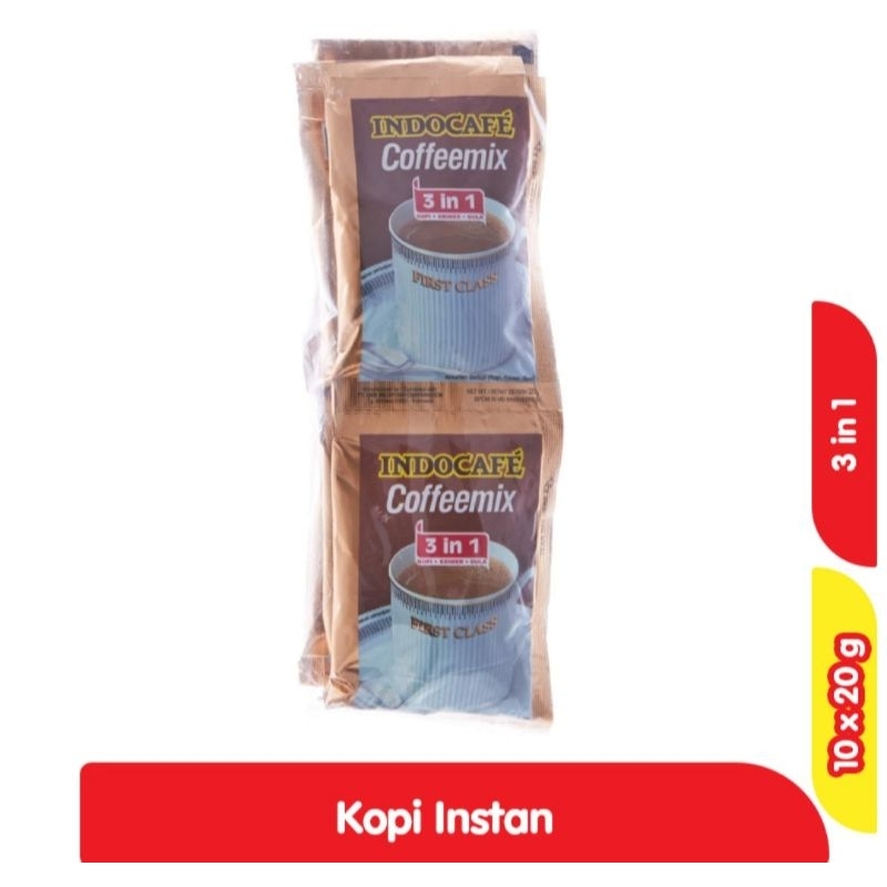 

indocafe coffeemix kopi 3in1 sachet 10x20g