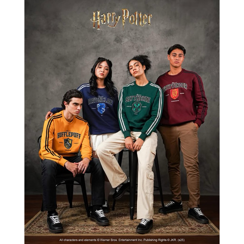 Aerostreet Crewneck Edisi Harry Potter Hogwarts | Ravenclaw | Slytherin | Gryffindor