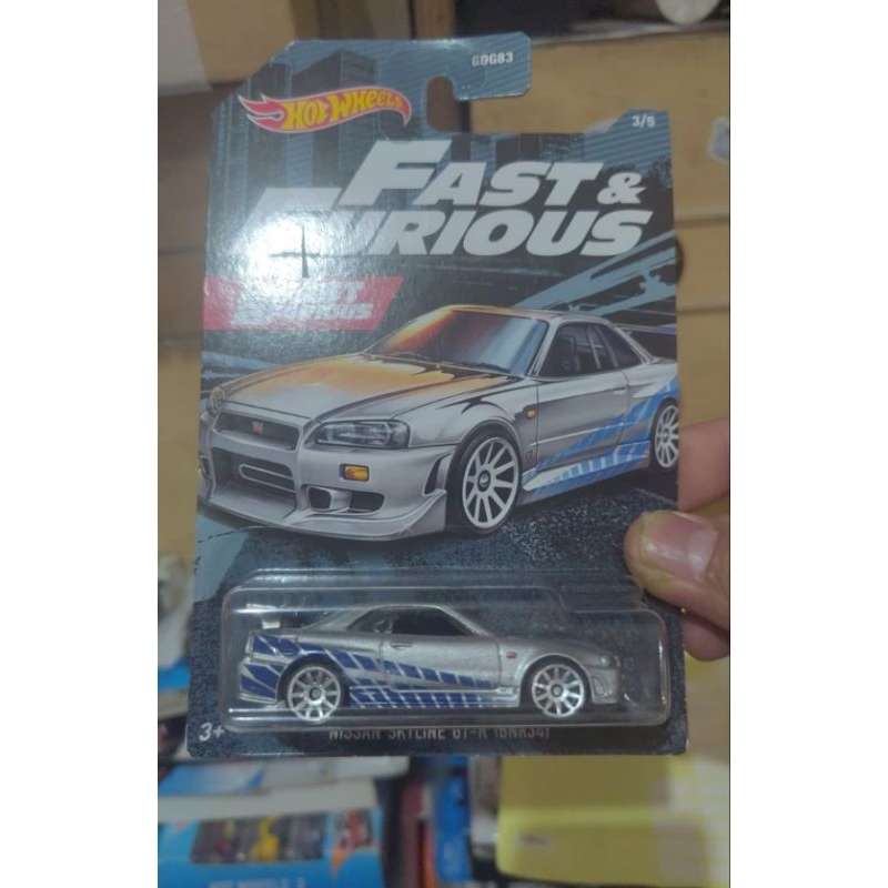 HOT WHEELS FAST & FURIOUS NISSAN SKYLINE R34 SILVER 2021