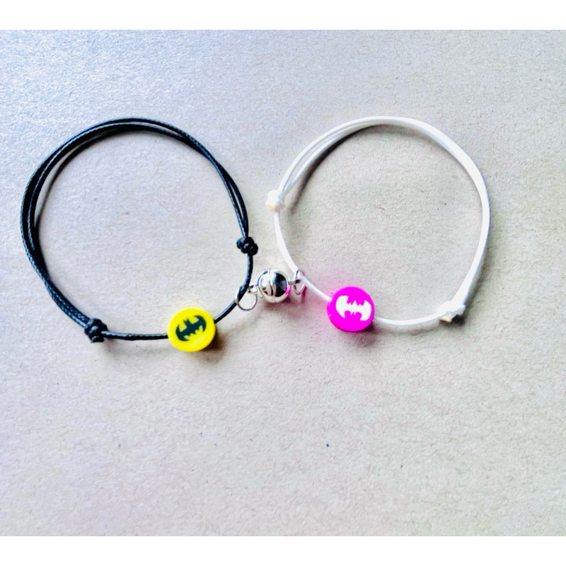 GELANG TALI MAGNET COUPLE BATMAN 2PCS/SET