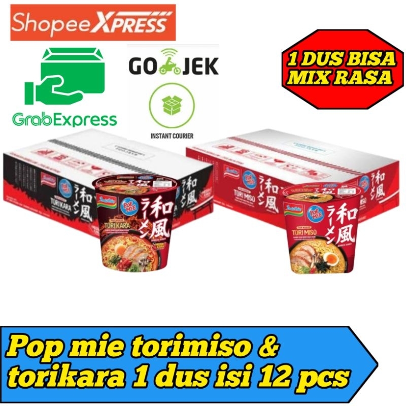 

Pop mie ramen 1 dus isi 12 pcs Tori miso & Tori kara