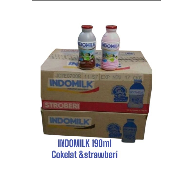 

Indomilk botol 190ml cokelat 1 karton (max pembelian 1 karton)