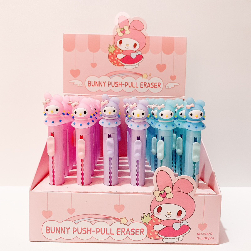 

PENGHAPUS STICKY MY MELODY,PENGHAPUS MEKANIK,PUSH PULL ERASER