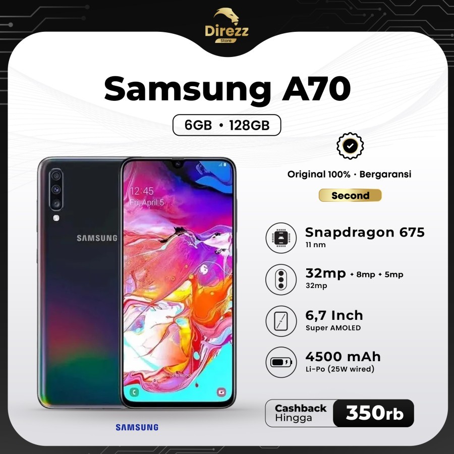 samsung a70 6 128 second resmi sein