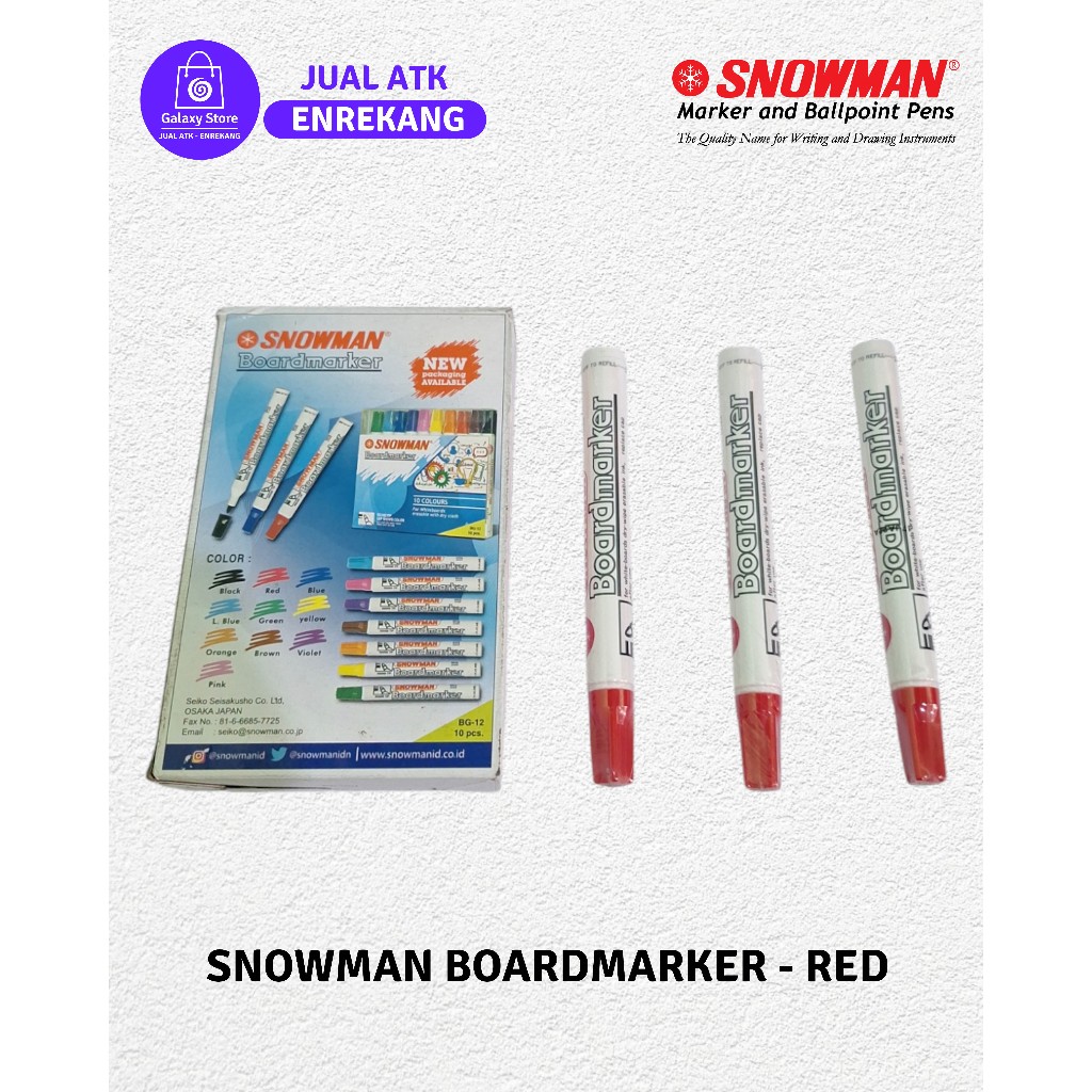 

SNOWMAN BOARDMARKER - RED