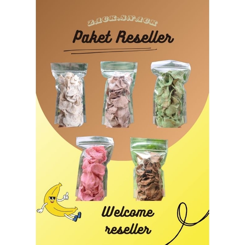 

10 pcs paket reseller murah pasti cuan | keripik pisang aneka rasa