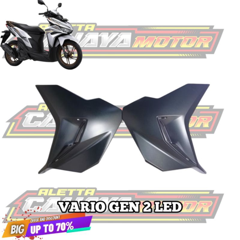 COVER SAYAP DEPAN SAMPING VARIO 125-150 LED NEW 2023-2024 GEN 2 GREY