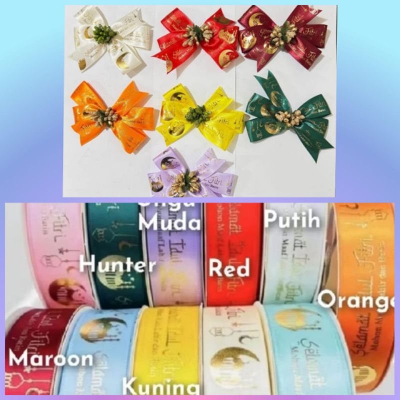 

1 Pc- Pita Idul Fitri / Pita Jadian Siap Pakai / Pita Hampers/Pita Lebaran