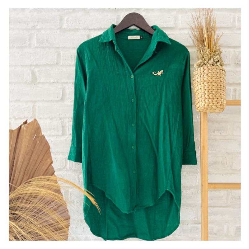 PRELOVED VVGC KEMEJA / BLOUSE GREEN MY LADY