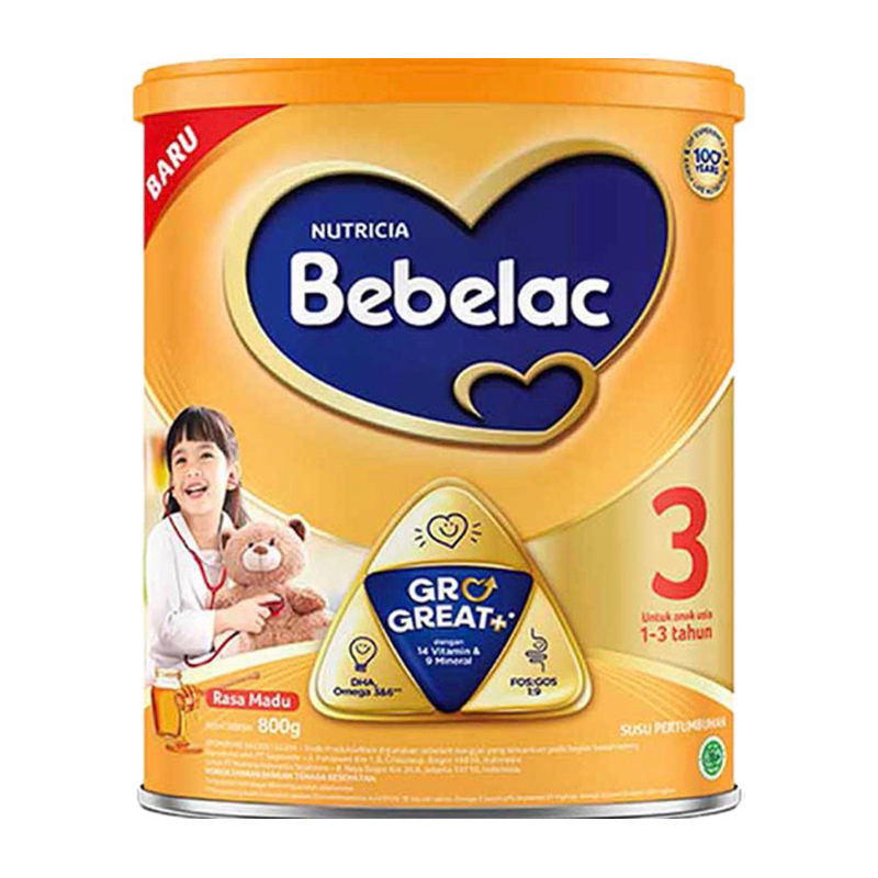 

BEBELAC - BEBELAC 3 GROGREAT+ Susu Bubuk pertumbuhan anak 800g