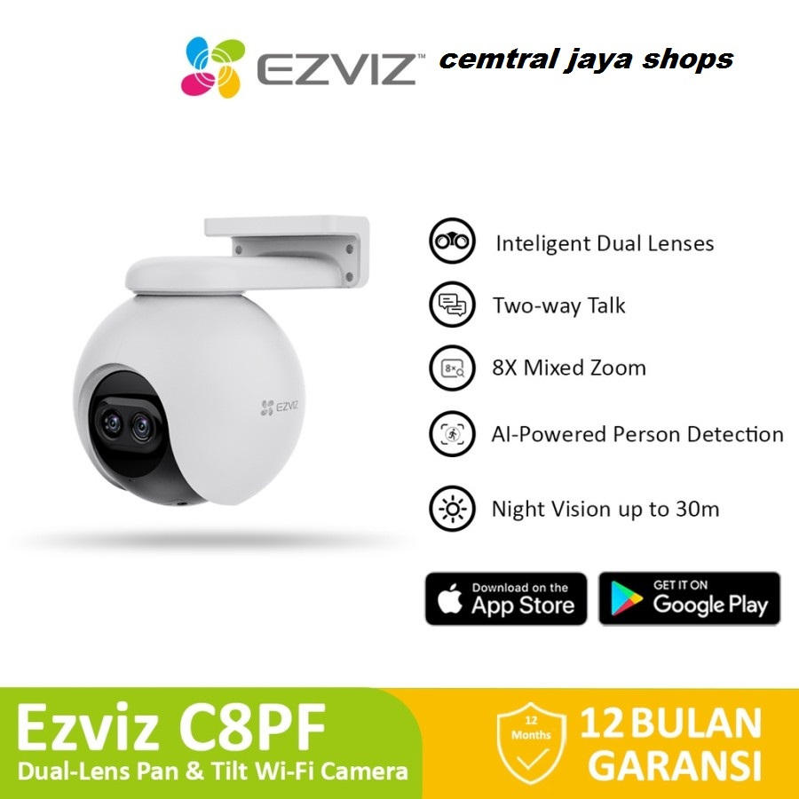 Ezviz C8PF 2MP Smart Home Dual Lens IP Camera Zoom Outdoor CCTV