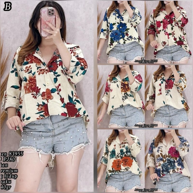 Blouse linen premium