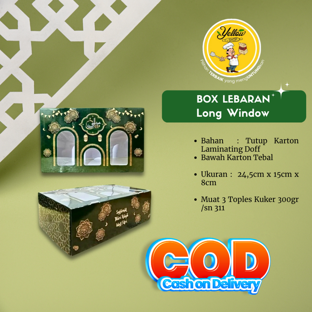 

BOX LEBARAN LONG WINDOW UKURAN 25X15X8CM