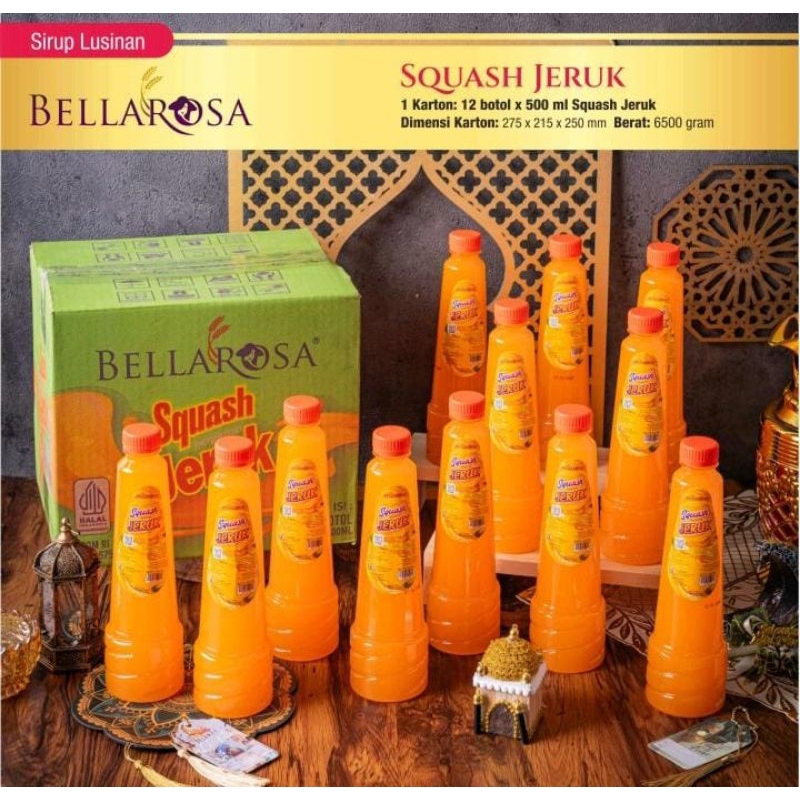 

Paket Sirup BellaRosa Squash Jeruk 12 Botol x 520 ml | Hampers Parcel Syrup Jeruk Lebaran Haji Idul Adha Hari Raya Haji