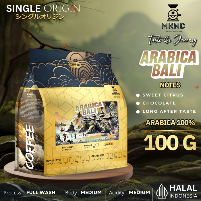 

MKND COFFEE ROASTERY - Arabika Bali Kintamani 100gr Singgel Origin Roast Beans | Medium Roast