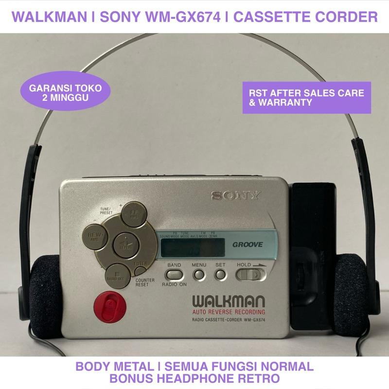 Vintage Walkman | Sony WM-GX674 | Recording Walkman | Include Headphone Retro