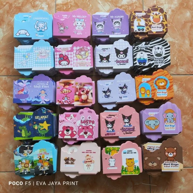 

( 1 PACK ISI 10 ) Amplop Lebaran Motif Kuromi dan Hewan
