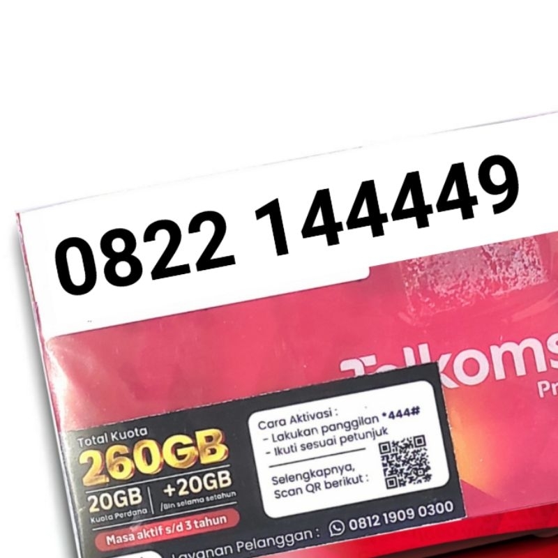 4444 - Kartu Perdana Telkomsel Prabayar 10 Digit Angka, Telkomsel 10 Digit, simPATI 10 Digit Nomor C