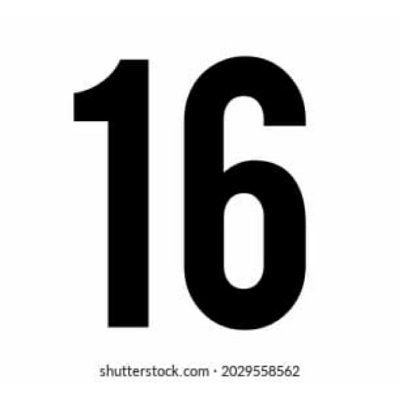 

stiker angka 16