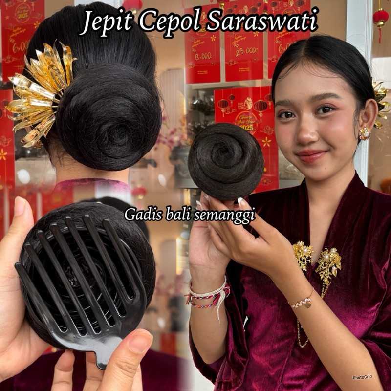 sanggul jepit cepol saraswati/ sanggul modern