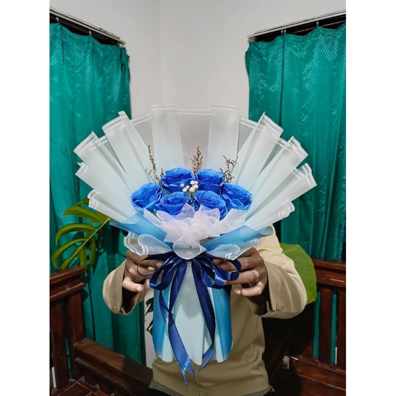 

BUKET BUNGA BIRU / WARNA BISA CUSTOM