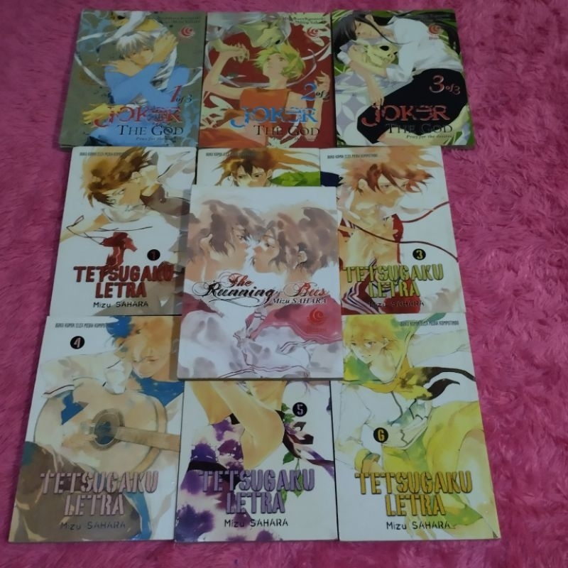 Paket Komik Karangan Mizu Sahara, The Running Bus, Joker the God, Tetsugaku Letra