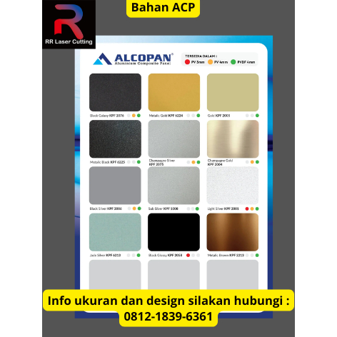 ACP (Aluminium Composite Panel) 1 Lembar ukuran 1220 x 2440