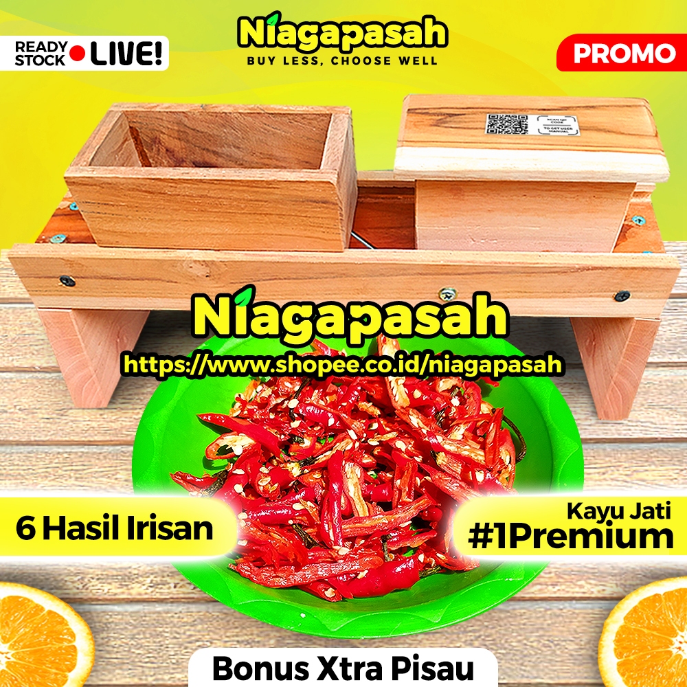Alat Pemotong Bawang Merah Goreng Bisa Singkong Kentang Talas Pisang - 6 In 1 Slicer