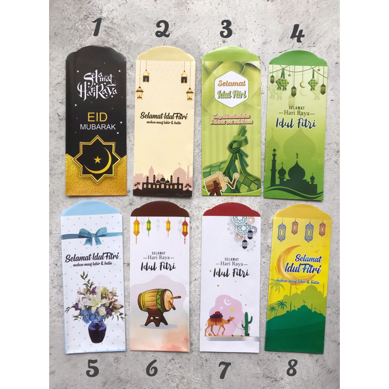 

10 PCS AMPLOP LEBARAN KARAKTER LUCU UNIK