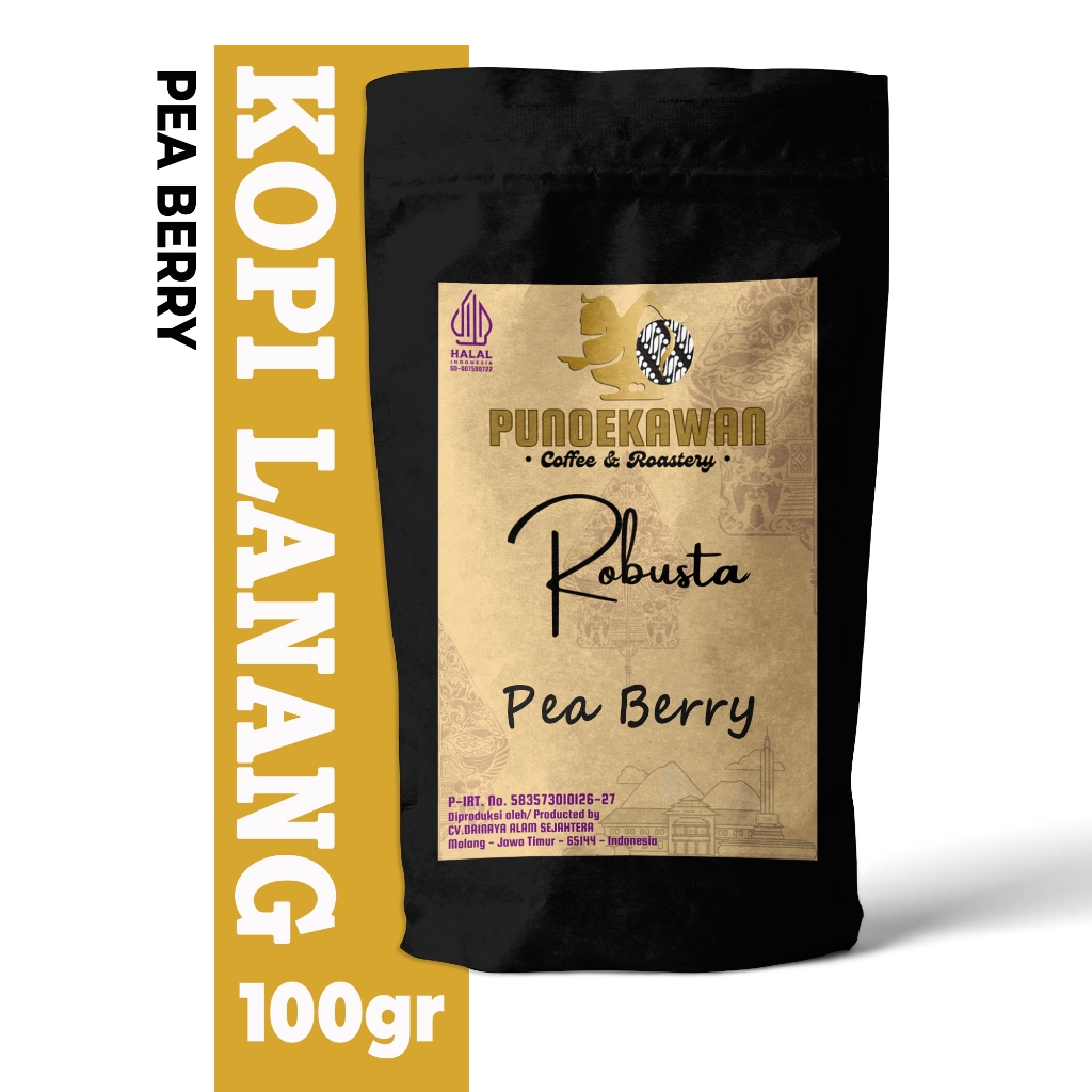 

PUNOEKAWAN Kopi Lanang Pea Berry 100gr - Specialty Coffee dengan Kafein Tinggi dan Aroma Khas Malang