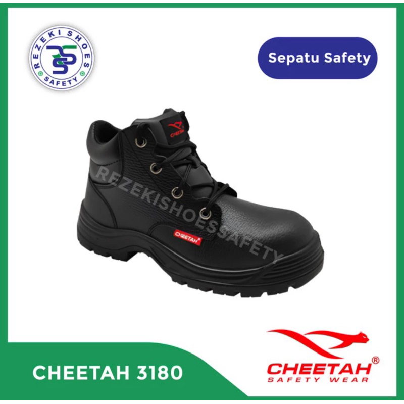 Sepatu Safety Cheetah 3180 HITAM Sepatu Proyek Cheetah 3180H Sepatu kerja Cheetah 3180 H